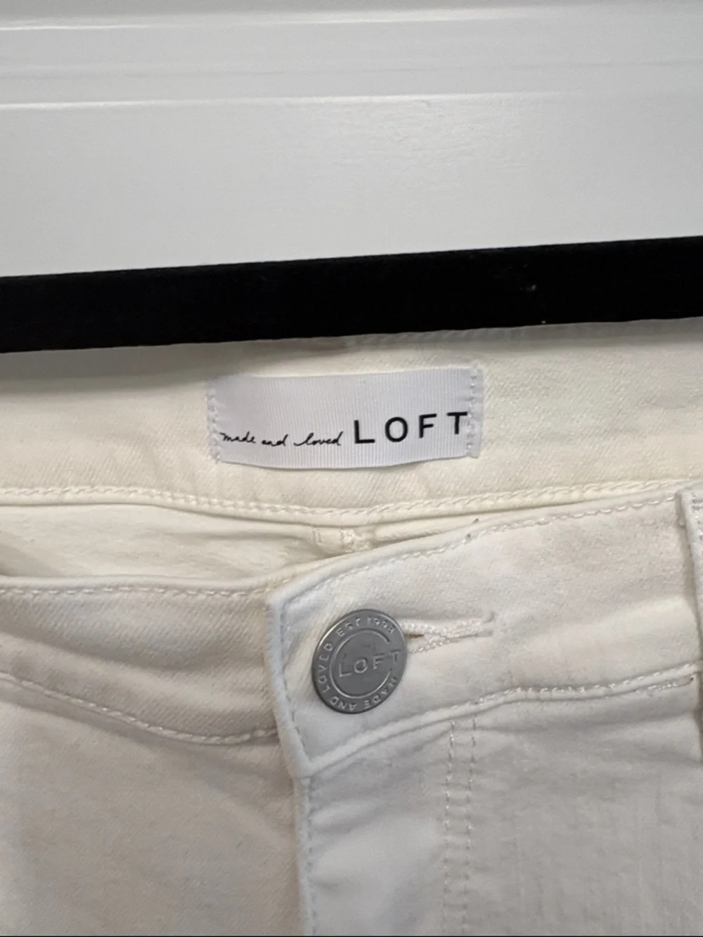 LOFT Petite Modern Skinny Crop Jeans White Denim - Picture 2 of 6